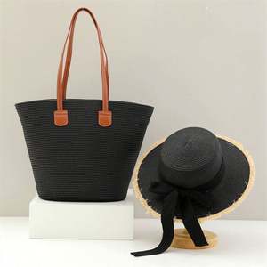 Nuevo Conjunto de Sombrero de Paja y Bolso de Hombro para Mujer - Comodidad Transpirable para Playa, Deportes, Viajes y Uso Casual - Product Image 3
