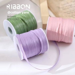 Pelotes <span class=keywords><strong>de</strong></span> fil tissé en <span class=keywords><strong>raphia</strong></span> Nuanda Textile, kits <span class=keywords><strong>de</strong></span> crochet faits main en coton-herbe pour l'été, motif blanchi, usine Baoding - Product Image 4