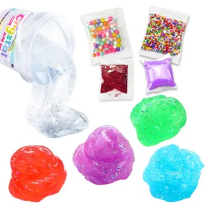 Rõ ràng Slime cho trẻ em gái với Big xô làm bộ dụng cụ với cho Diy Slime Kit màu xanh lá cây quà tặng sinh nhật