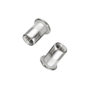 Écrous à riveter OEM en acier inoxydable 316, à tête plate moletée, inserts d'écrous aveugles pour robots d'assemblage automobile et matériel industriel - Product Image 1