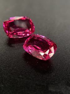 Coussin rectangulaire coupe fantaisie pierre précieuse de laboratoire rose intense 15*11mm diamant en vrac de grande taille pour la fabrication de bijoux de bague de pendentif - Product Image 4