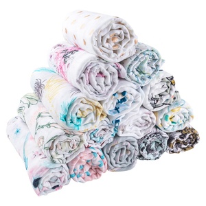Manufacturers Ready Stock 2 Layers Bamboo Cotton Different Fabric Outdoor Travel Newborn Baby Girls Boys <strong>Muslin</strong> <strong>Swaddles</strong> <strong>Blanket</strong> - Product Image 3