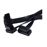 Herramientas de diagnóstico de lector de código OBD2 macho a hembra de 16 pines para leer códigos de falla en automóviles y modelos diésel Cable de alambre plano de PVC Y