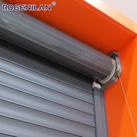 Ventanas enrollables de aluminio impermeables para patio Rogenilan, persianas enrollables manuales antirrobo para exteriores para casas