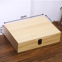 Boîtes de rangement rectangulaires en bois pour la maison Coffrets cadeaux en bois de pin et coffrets cadeaux d'emballage de bijoux rétro à usages multiples