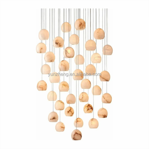 Lampadario LED in Alabastro Naturale dal <span class=keywords><strong>Design</strong></span> Nordico Creativo e Minimalista per Sala da Pranzo, Soggiorno, Scale e Bar - Product Image 1