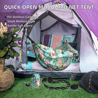 Hamac de camping moderne en tissu maillé, pliable, léger, durable, à ouverture rapide et automatique, anti-moustiques