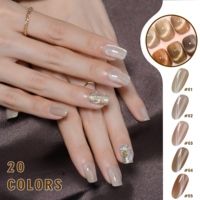 Vernis Gel Pailleté Effet Œil de Chat Couleur Café Mocha – Collection Couleurs Œil de Chat Non Toxique pour Soin des Ongles en Salon et Marque Privée