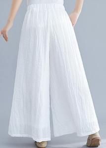 MANNI-<span class=keywords><strong>Pantalones</strong></span> de pierna ancha de algodón blanco para <span class=keywords><strong>mujer</strong></span>, <span class=keywords><strong>pantalones</strong></span> holgados <span class=keywords><strong>chinos</strong></span> de yoga, novedad de verano - Product Image 4