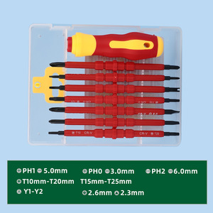Juego de Destornilladores de Precisión Tuosen, Herramientas Manuales Multifuncionales Magnéticas Aisladas, Hoja de Acero 45, Mango de Plástico BHSY - Product Image 3
