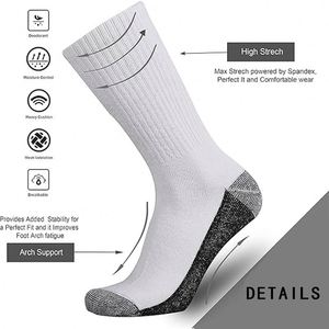 Chaussettes de sport en coton épais et rembourrées pour hommes, chaussettes de travail - Product Image 3