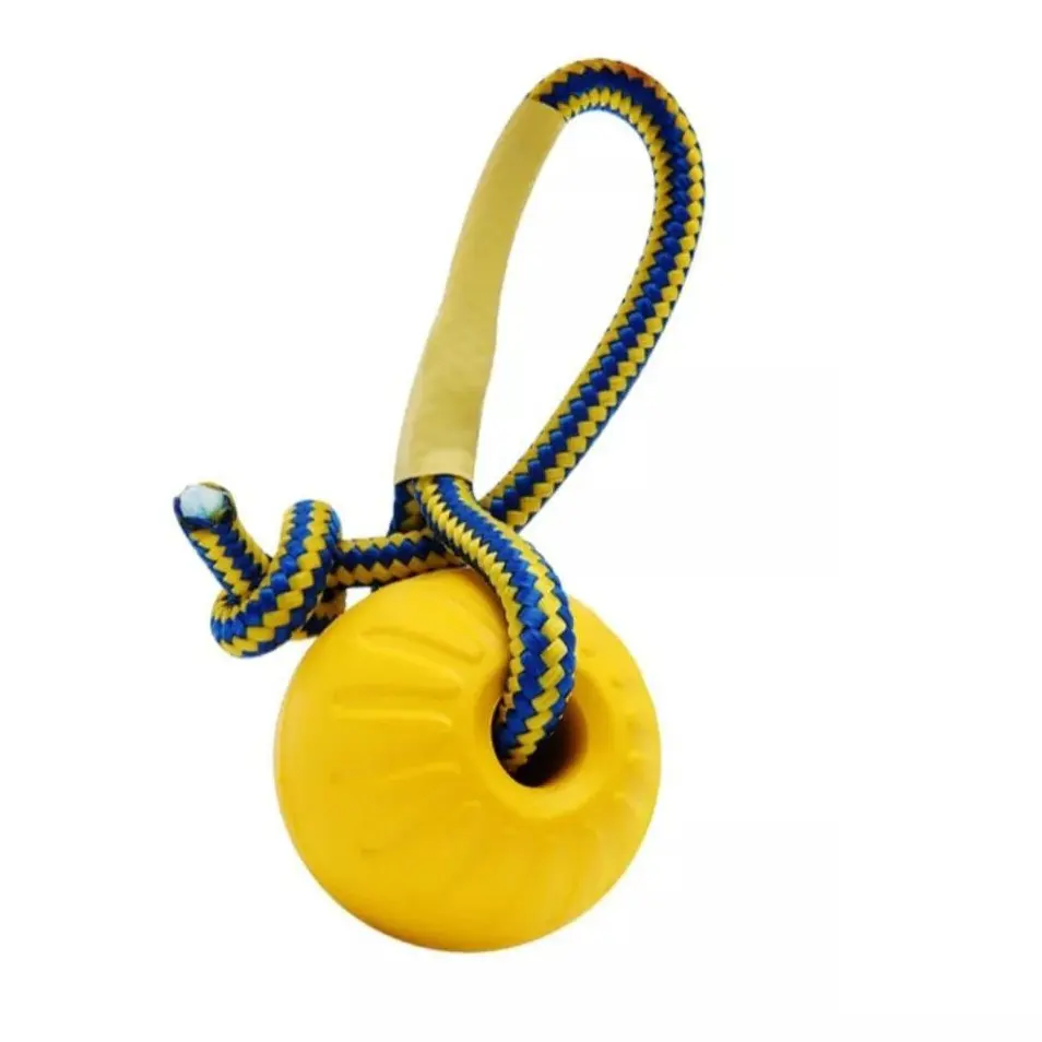 Natant Интерактивная летающая тарелка пена мяч собака игрушка с веревкой