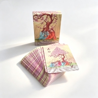 Nouvelles cartes à jouer au poker à la mode avec motif de fleurs de cerisier, photos de cartes à jouer 3D