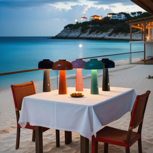 Lampe de table en forme de <span class=keywords><strong>champignon</strong></span> noir, <span class=keywords><strong>blanc</strong></span>, gris, bleu, rose, orange, or, produit écologique - Product Image 3