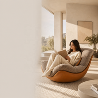 Designer Kreativer Moderner Minimalistischer Wohnzimmer-Balkon-Loungesessel Sofa Relaxsessel Hochwertiger Schlafzimmerstuhl