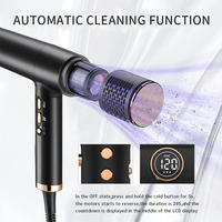 Sèche-cheveux professionnel Komex 110000RPM à moteur sans balais pour salon, avec diffuseur et fer à boucler rotatif en céramique