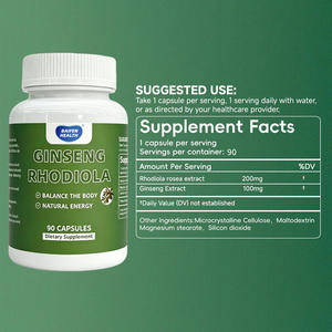Capsules de Ginseng et Rhodiola Rosea, 90 unités, antioxydant pour adultes, énergie naturelle et soutien contre le stress, complément alimentaire - Product Image 5