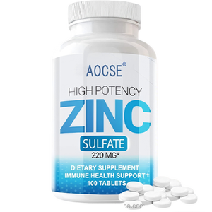 Suplementos de Zinc de Alta Calidad con Logotipo Privado, Sulfato de Zinc Óxido, Tabletas de Zinc de Alta Potencia, Apoya <span class=keywords><strong>el</strong></span> <span class=keywords><strong>Sistema</strong></span> Inmunológico y <span class=keywords><strong>el</strong></span> Bienestar - Product Image 1