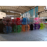 Pvc Corps Zorb Boule De Pare-chocs Costume Gonflable Bulle De Football De Football Avec Des Points Colorés Boule De Pare-chocs À Vendre