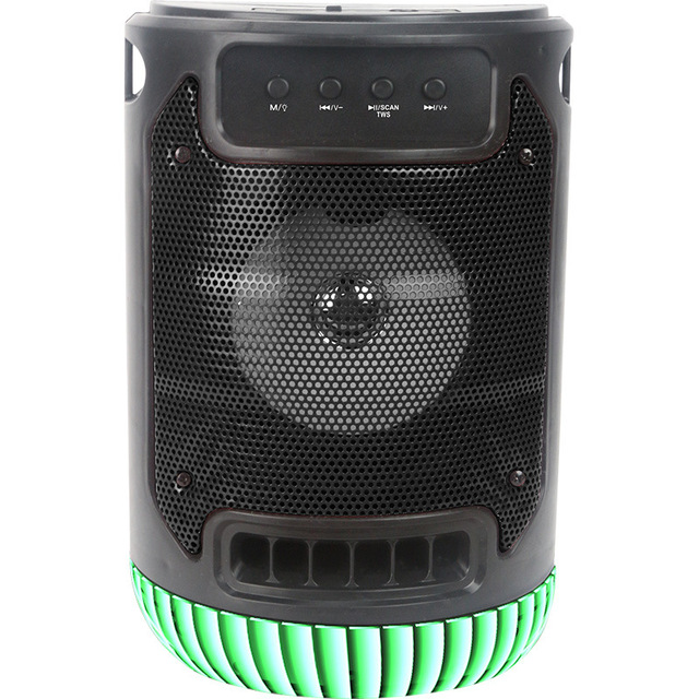 Cool RGB Color Lights Amplifier Karaoke Party Loudspeaker Box Outdoor Speaker USB AUX Wireless Bluetooth Speaker