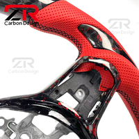 Volant sport personnalisé en fibre de carbone forgée avec LED pour Honda Civic 11e génération SI Acura Integra CRV HR-V Civic EX