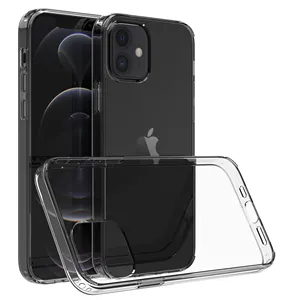 Crystal mobile phone covers shockproof TPE with Transparent clear TPU Cases For iPhone 12