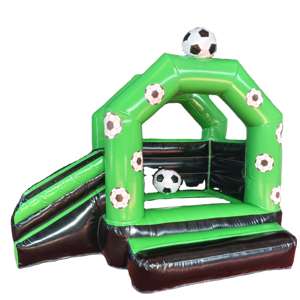 Trampolines gonflables pour enfants d'intérieur et d'extérieur Petits châteaux gonflables en PVC en forme de ballon de football à vendre à bas prix - Product Image 1