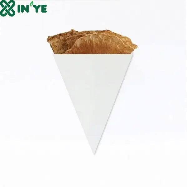 French Crepe Paper Cone Low Cost Food Packaging