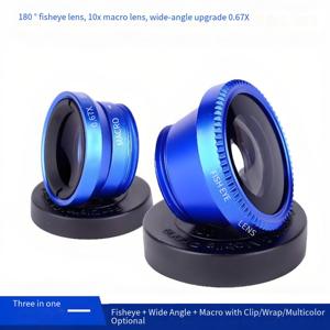 Kit d'objectifs universels 3-en-1 pour téléphone : Fisheye, Grand Angle 180° et Macro avec mode de mise au point automatique (AF) - Product Image 5