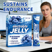 Gelatina de Arándanos Rica en Electrolitos para una Rápida Rehidratación, Apoya la Recuperación Energética, Delicioso Sabor para el Gimnasio y Deportes al Aire Libre