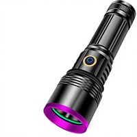 Lampe torche UV violette 20W 365nm haute puissance, lumière puissante, modèle UV01, batterie 26650/18650, détection de billets de banque et de fraîcheur des aliments, noir