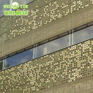 Chất lượng cao hiện đại Thiết kế nhôm đục lỗ Bảng điều khiển mở rộng trang trí kim loại màn hình với lưới dây lưới - Product Image 4