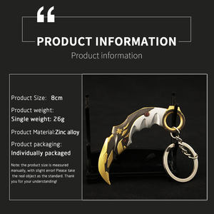 Portachiavi Valorant portachiavi pistola portachiavi 3D modello campioni 2021 coltello ad artiglio <span class=keywords><strong>Karambit</strong></span> - Product Image 6