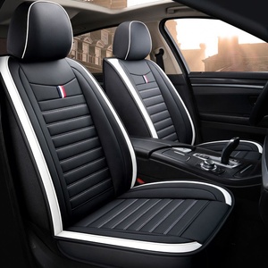 <span class=keywords><strong>Housse</strong></span> de siège de voiture en cuir PVC, design classique, ajustement universel, prix abordable, pour 5 sièges - Product Image 1