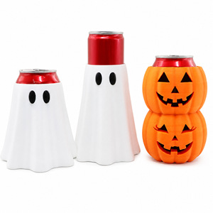 Portavasos Personalizado Impreso en 3D de 12 oz con Diseño Creativo de Anime, Estilo Halloween, Calabaza Fantasma, con Tapa Antipolvo y Abrebotellas - Product Image 3