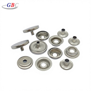 Boutons-pression <span class=keywords><strong>en</strong></span> acier inoxydable de 17 mm d'épaisseur pour vestes et doudounes, finition argent poli, vente <span class=keywords><strong>en</strong></span> gros d'usine - Product Image 3