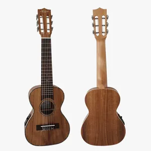 Aiersi gros ukulélé électrique ukulélé Koa guitarlele 28 pouces guitare