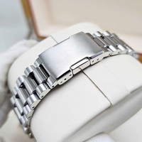Jam Tangan Mekanik Otomatis Pria Tsuyosat Grosir, Bahan Stainless Steel Dengan Bezel Putar Sederhana Warna Biru dan Tahan Air 100M