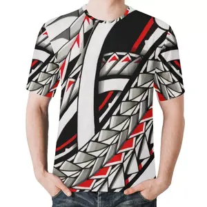 2021全新的几何图案顶级质量短袖休闲t恤Polynesian部落低价5XL男士t恤1最小起订量