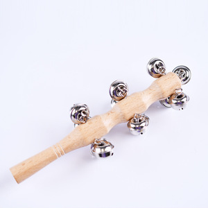 Ensembles d'instruments de musique Orff en bois en gros, jouets d'éveil musical pour bébés, castagnettes et tambourins - Product Image 2