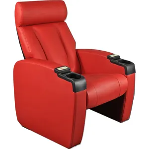Siège de salle de cinéma en cuir personnalisé moderne chaise de cinéma canapé confortable avec porte-gobelet