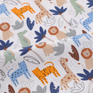RTS <span class=keywords><strong>Tissu</strong></span> en coton imprimé animaux de la <span class=keywords><strong>jungle</strong></span> 100% coton - Product Image 4