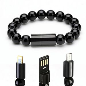 Bracelet de couleur Pure en perles bouddhistes câble USB chargeur universel de téléphone portable Micro USB Type C synchronisation données <span class=keywords><strong>cordon</strong></span> de charge rapide - Product Image 1