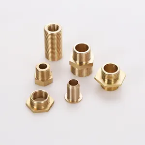 Low Price Male Female Full Threads Nipple Fitting Solid Brass All Thread Nipples For Plumbing