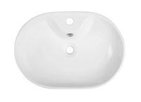 Céramique Sanitaire Art Bassin Comptoir Ovale Solide Céramique Salle De Bains Bassin Lavabo Premium Vanité Lavabo