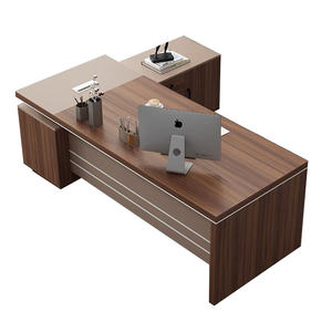 Muebles de Oficina OEM, Nuevo Modelo de Escritorio, Escritorio Ejecutivo de Lujo en Forma de L con Mesa Lateral, Escritorio de Oficina, Mesa de Oficina - Product Image 6