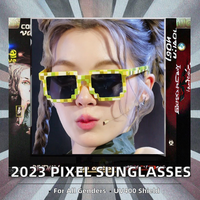 Nouvelles Lunettes de Soleil Amusantes 2026 Style Rétro Gamer Robot pour Fête d'Anniversaire Cosplay Noir Orange Blanc Rouge