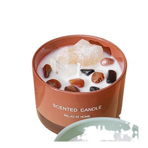 Vela Aromática en Forma de Cilindro, Cristal de Color, Hecha a Mano con Cera de Soya, Decoración para el Hogar, Regalo - Product Image 3