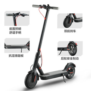Electric Scooter 8.5 Inch Folding Lithium Battery Brushless Motor Portable Commuter Adult Two Wheel With Led Lighting - Product Image 1