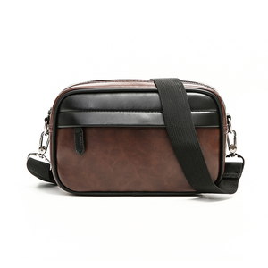 Borsa a Tracolla Piccola Retrò Vintage da <span class=keywords><strong>Uomo</strong></span>, Impermeabile in Pelle PU, Stile Messenger per Affari e Viaggi, Alla Moda e Portatile - Product Image 2